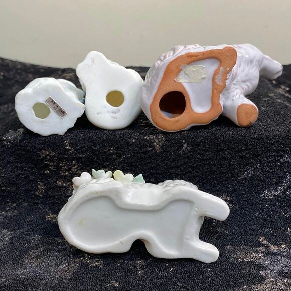 Vintage Cat Figurine Lot Ceramic 4 Pin Cushion Persian Ceramic Porcelain Kitten - Picture 5 of 10